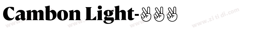 Cambon Light字体转换